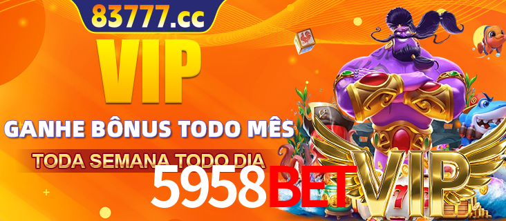 Banner promocional do 5958bet oferecendo 100% de recompensas adicionais contínuas para quem fizer o login diário (Daily sign-in), com um mascote de coelho.