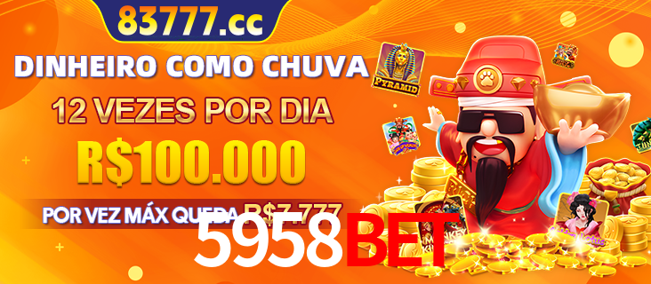 Banner do programa de recompensas Recomende para amigos do 5958bet, detalhando os bônus por convidar amigos, com prêmios que chegam a R$288.888.